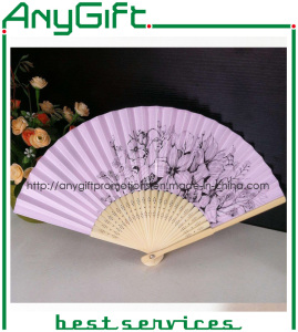 Chinese Bamboo Fan with Customized Color and Logo